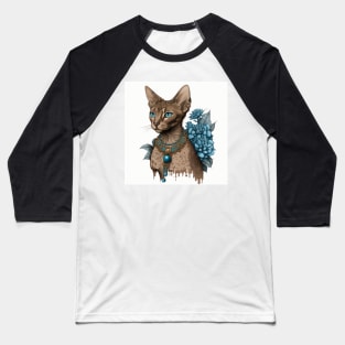 Abyssinian Sketch Baseball T-Shirt